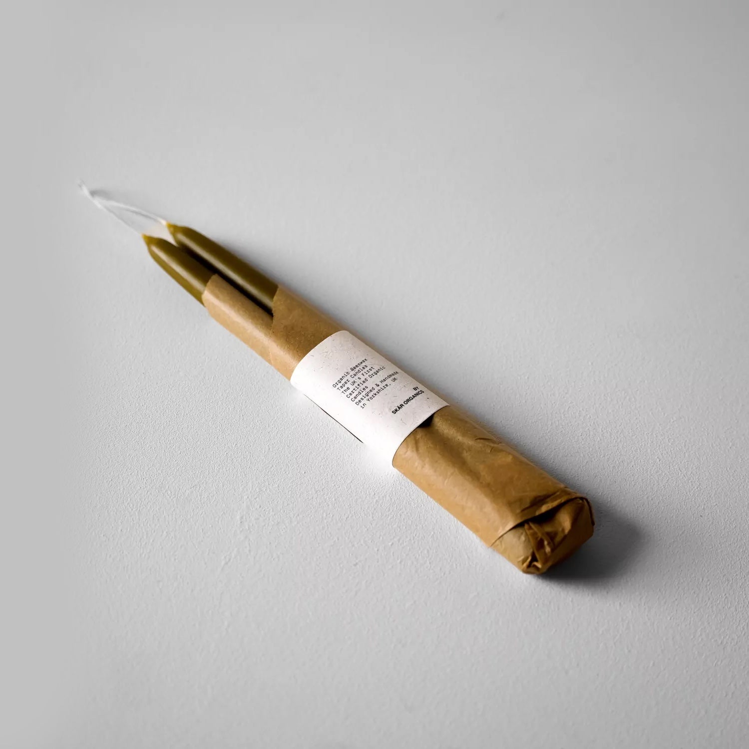 Organic Beeswax Stubbies Candlestick S/2 - Thumbnail 3