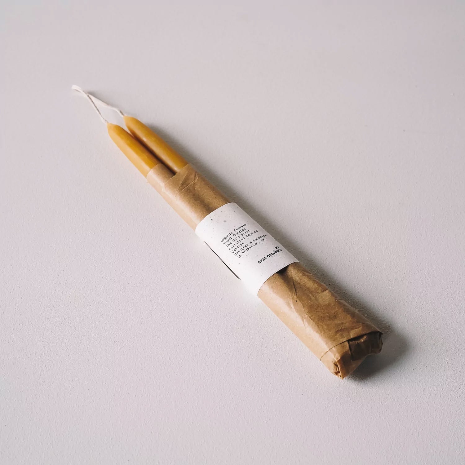 Organic Beeswax Stubbies Candlestick S/2 - Thumbnail 5